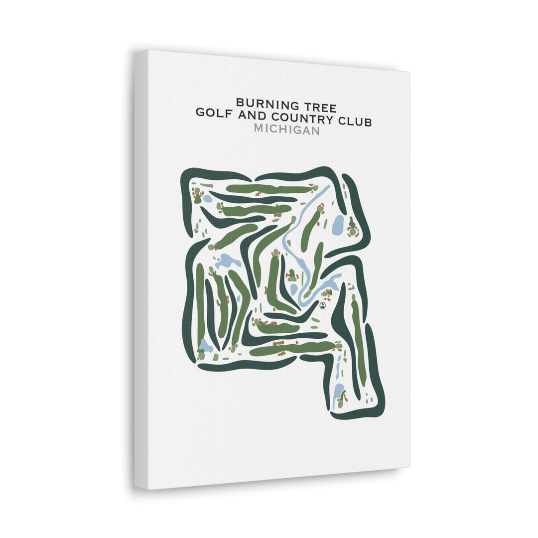 Burning Tree Golf and Country Club, Michigan - Printed Golf Courses