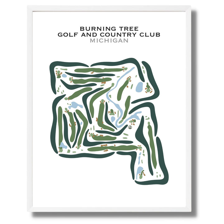 Burning Tree Golf and Country Club, Michigan - Printed Golf Courses