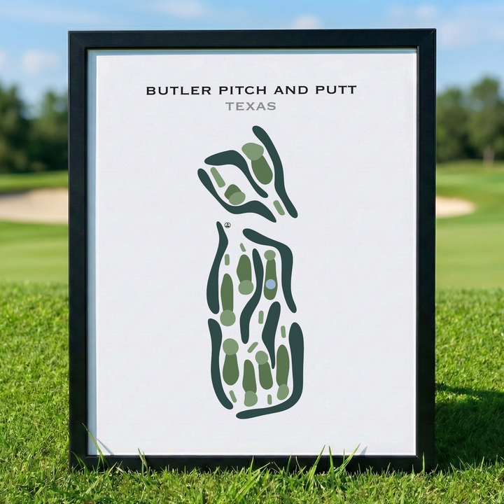 Butler Pitch & Putt, Texas - Printed Golf Course