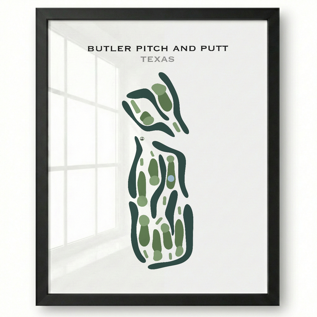 Butler Pitch & Putt, Texas - Printed Golf Course