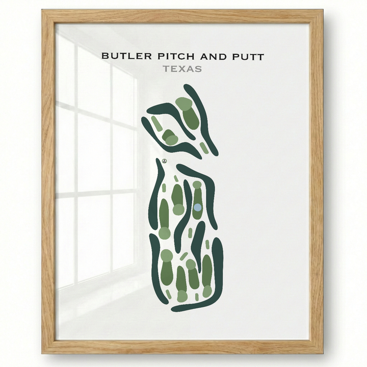Butler Pitch & Putt, Texas - Printed Golf Course