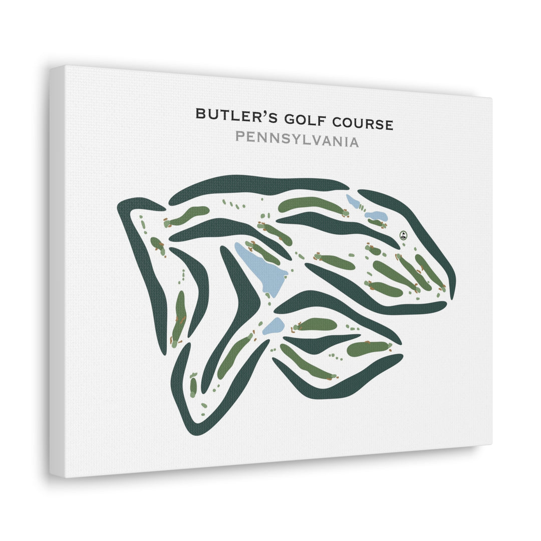 Butler's Golf Course, Pennsylvania (Lakeside Front 9) - Printed Golf Courses