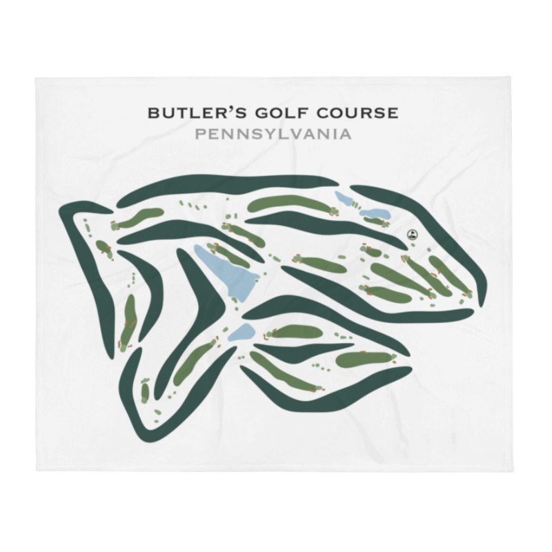 Butler's Golf Course, Pennsylvania (Lakeside Front 9) - Printed Golf Courses