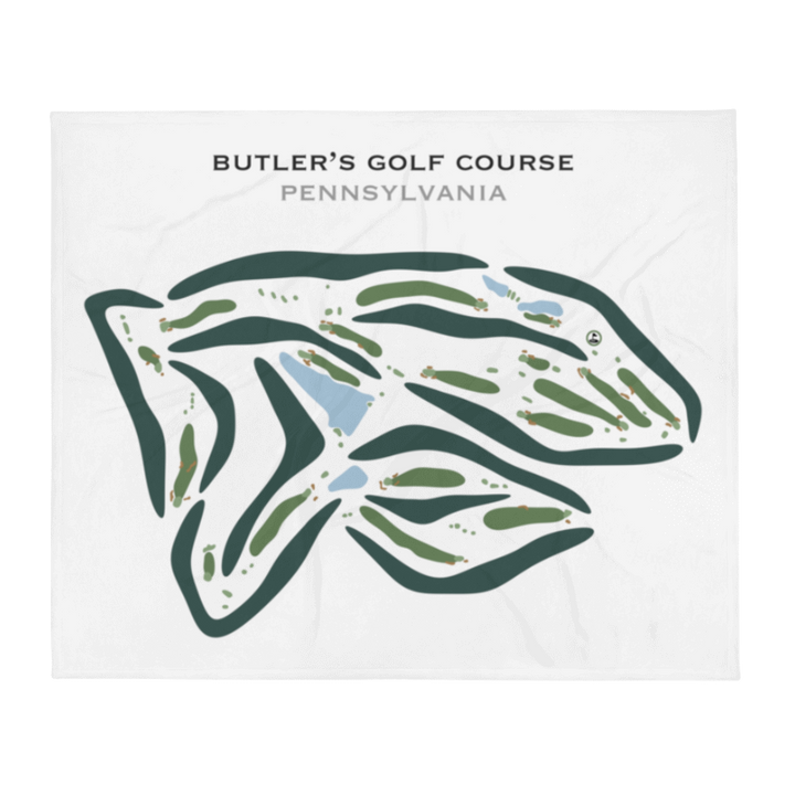 Butler's Golf Course, Pennsylvania (Lakeside Front 9) - Printed Golf Courses