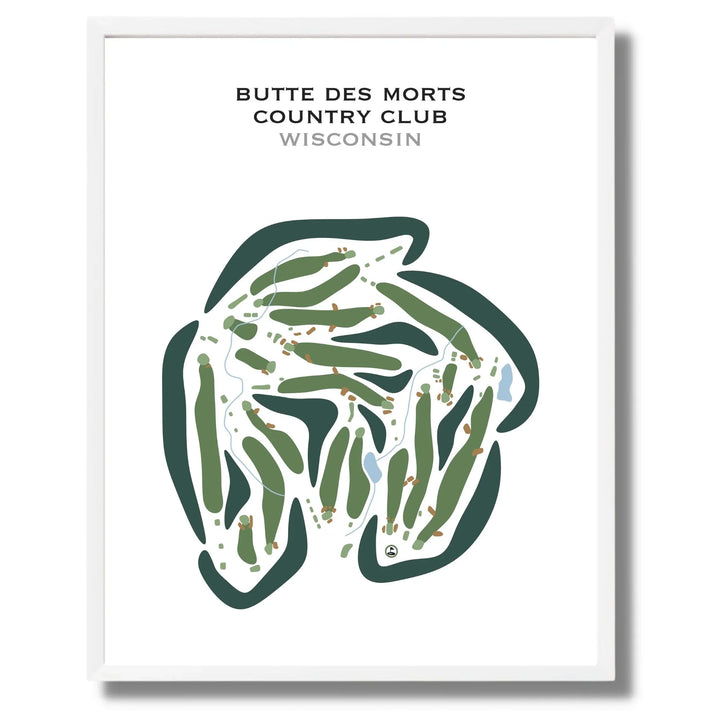 Butte des Morts Country Club, Wisconsin - Printed Golf Courses