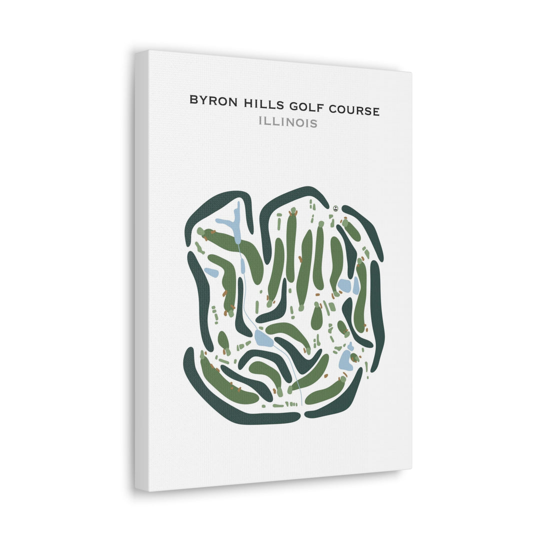 Byron Hills Golf Course, Illinois - Printed Golf Courses