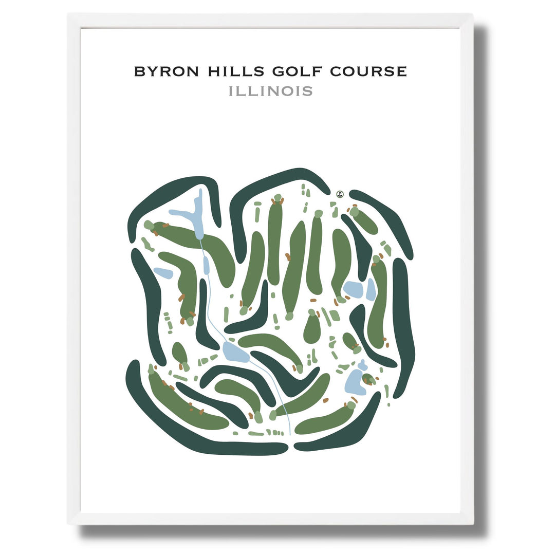 Byron Hills Golf Course, Illinois - Printed Golf Courses