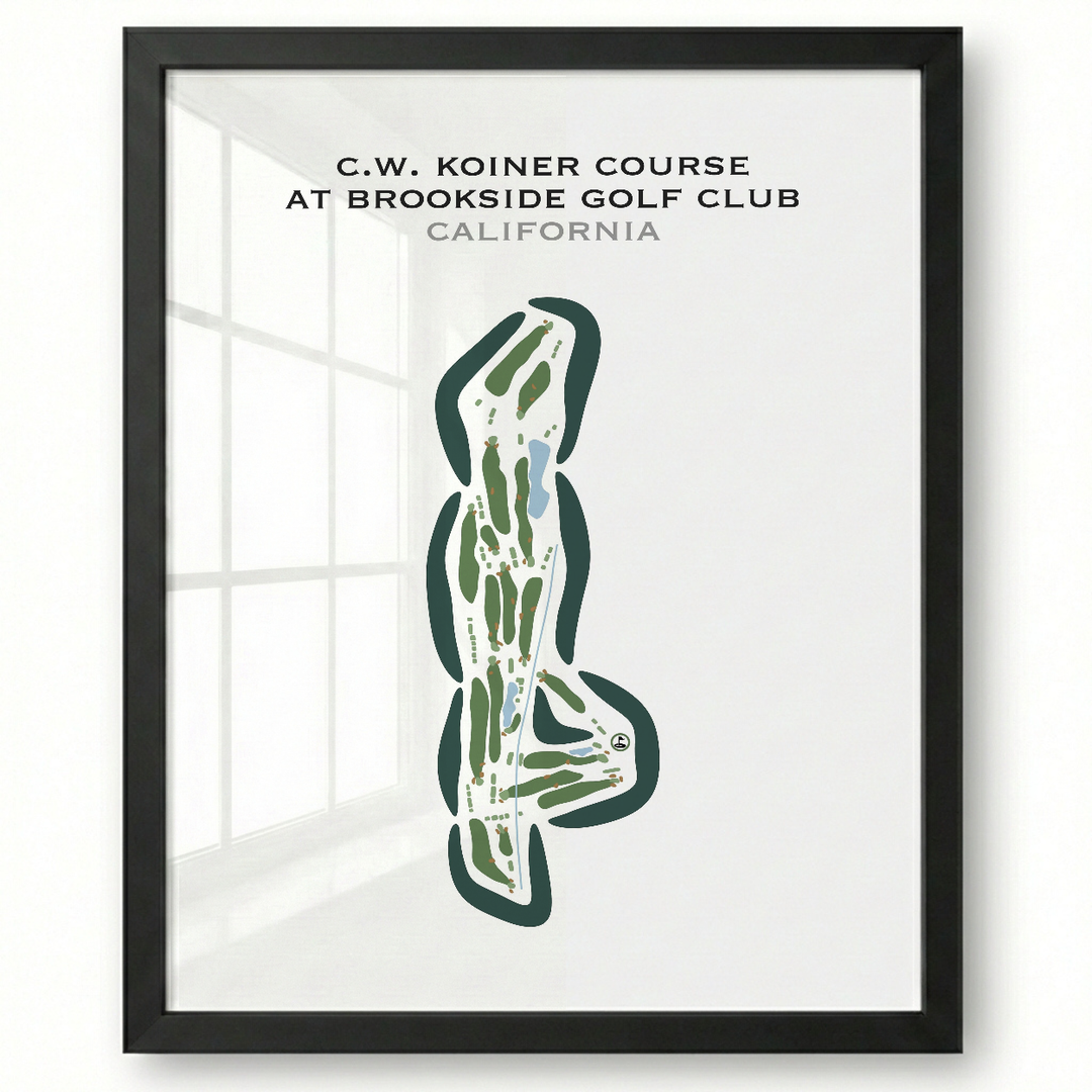 C.W. Koiner Course at Brookside Golf Club, California - Printed Golf Courses