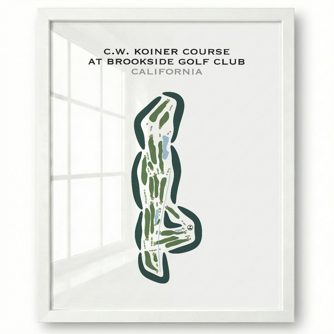 C.W. Koiner Course at Brookside Golf Club, California - Printed Golf Courses