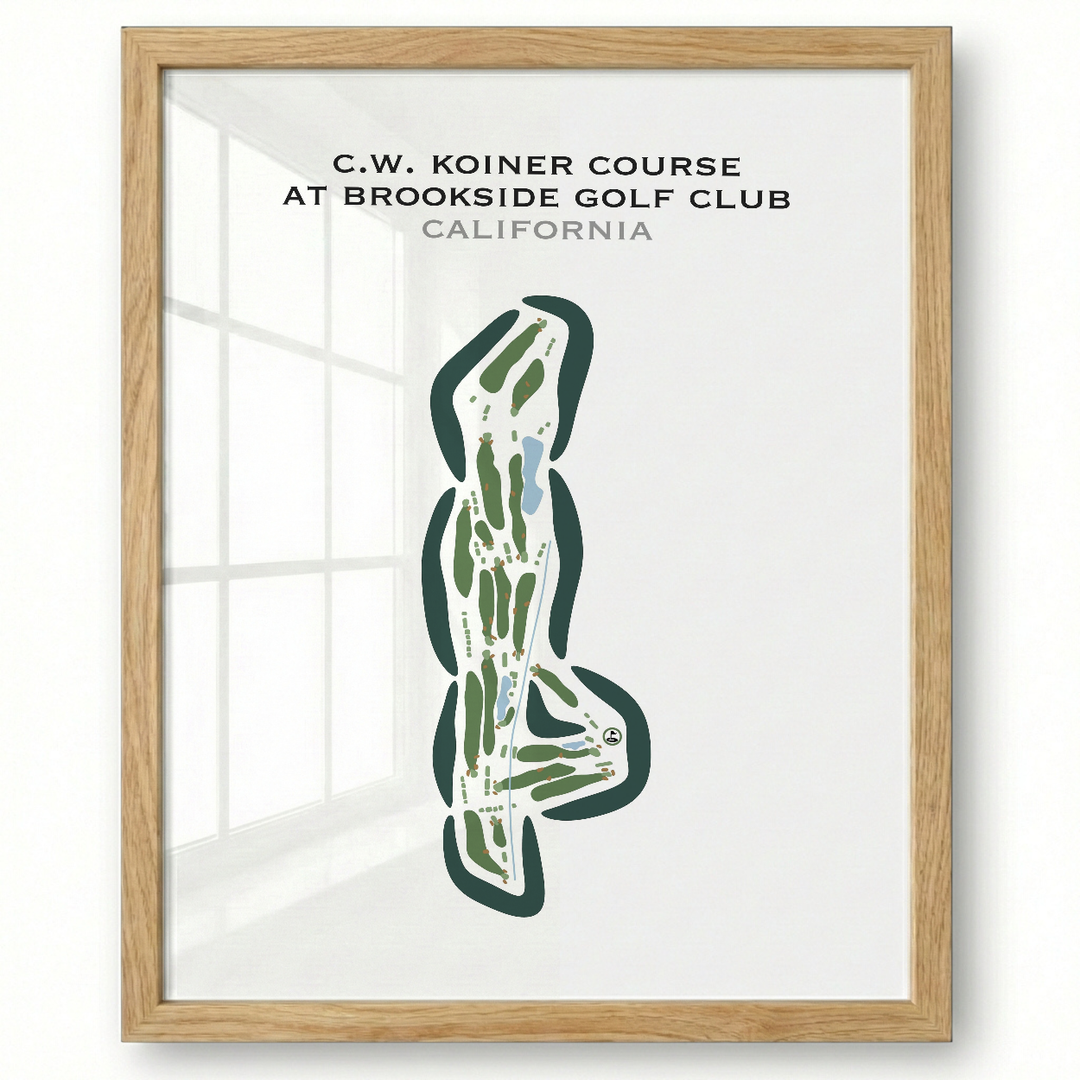 C.W. Koiner Course at Brookside Golf Club, California - Printed Golf Courses