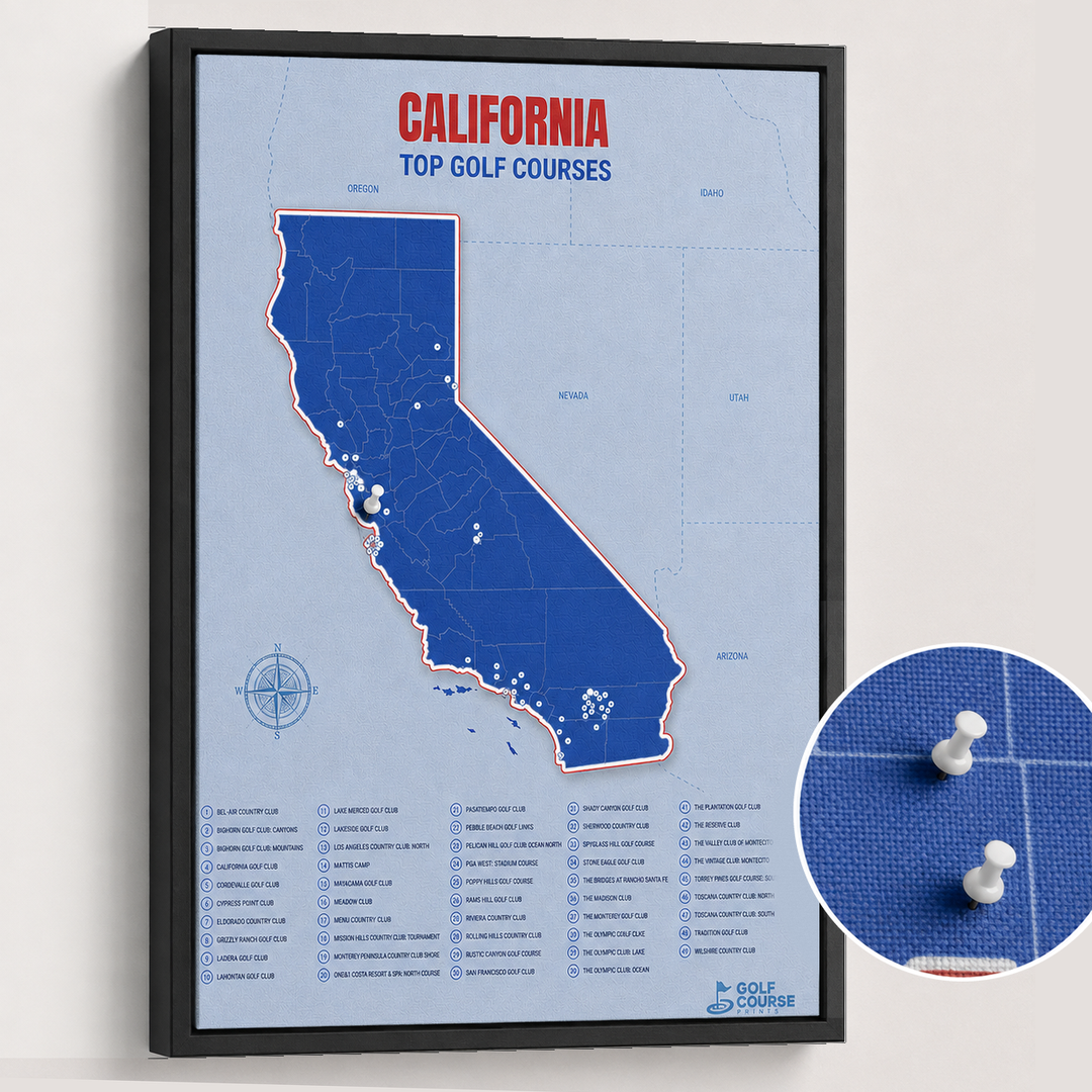 Map of California Golf Courses