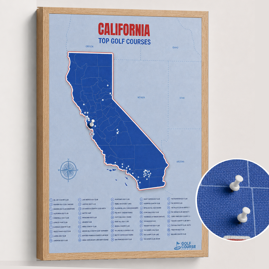 Map of California Golf Courses