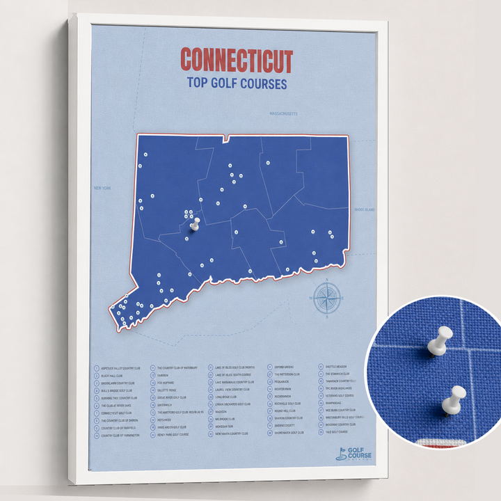 Map of Connecticut Golf Courses