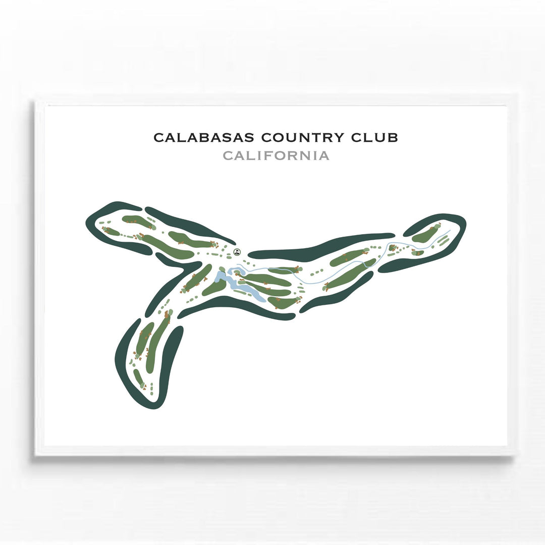 Calabasas Country Club, California - Printed Golf Courses