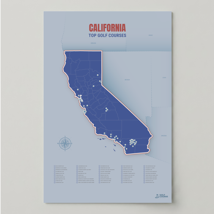 Map of California Golf Courses