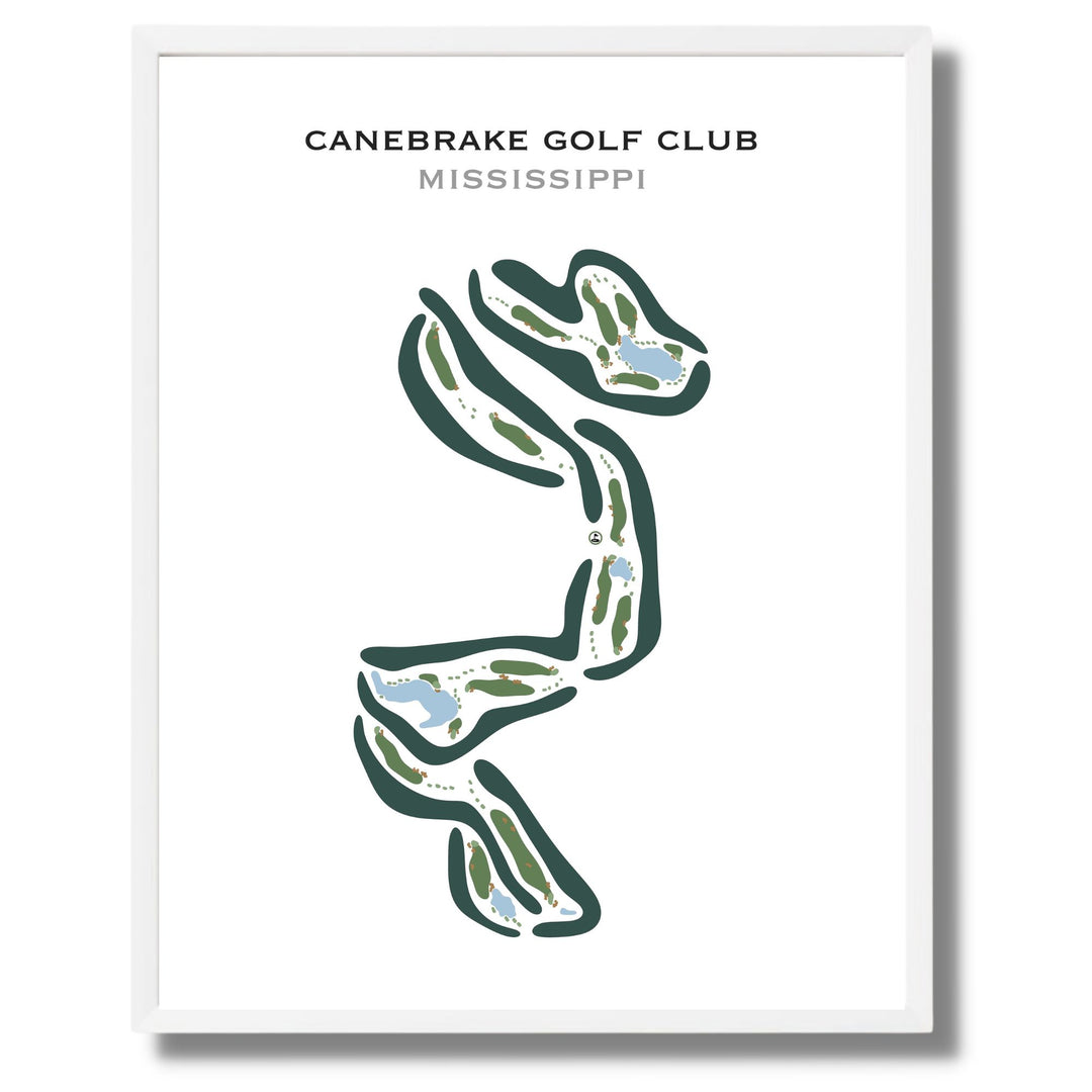 Canebrake Golf Club, Mississippi - Printed Golf Courses