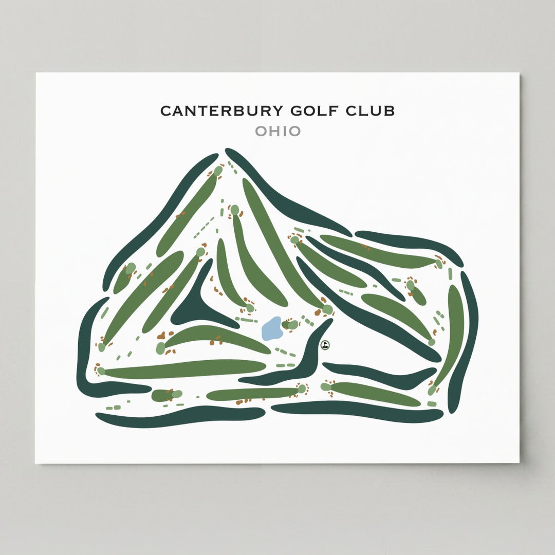 Canterbury Golf Club, Ohio - Printed Golf Courses