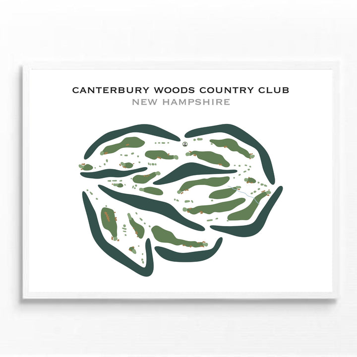 Canterbury Woods Country Club, New Hampshire - Printed Golf Courses