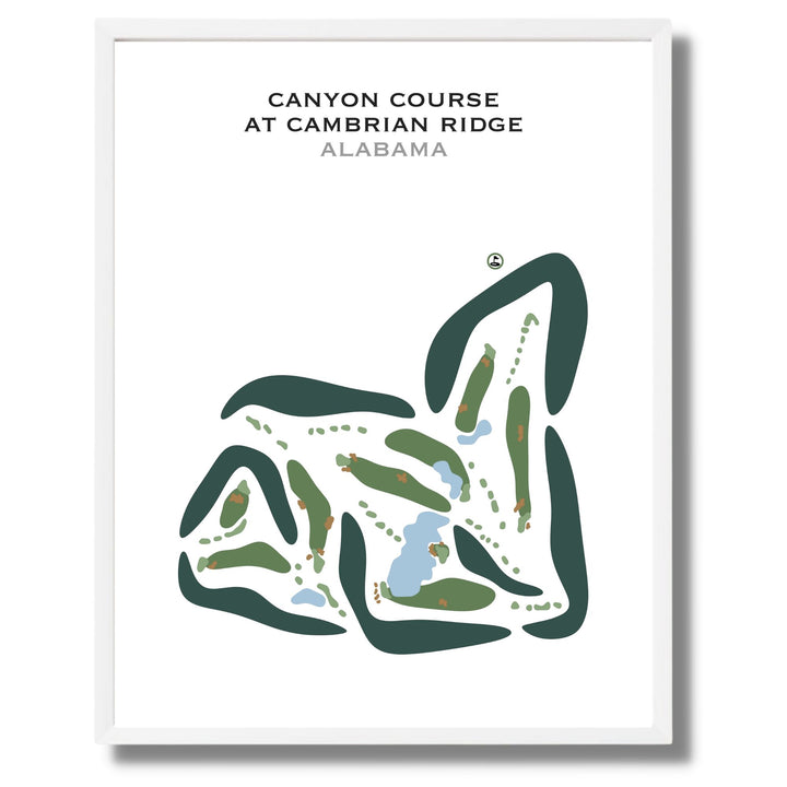 Canyon Course at Cambrian Ridge, Alabama - Printed Golf Courses