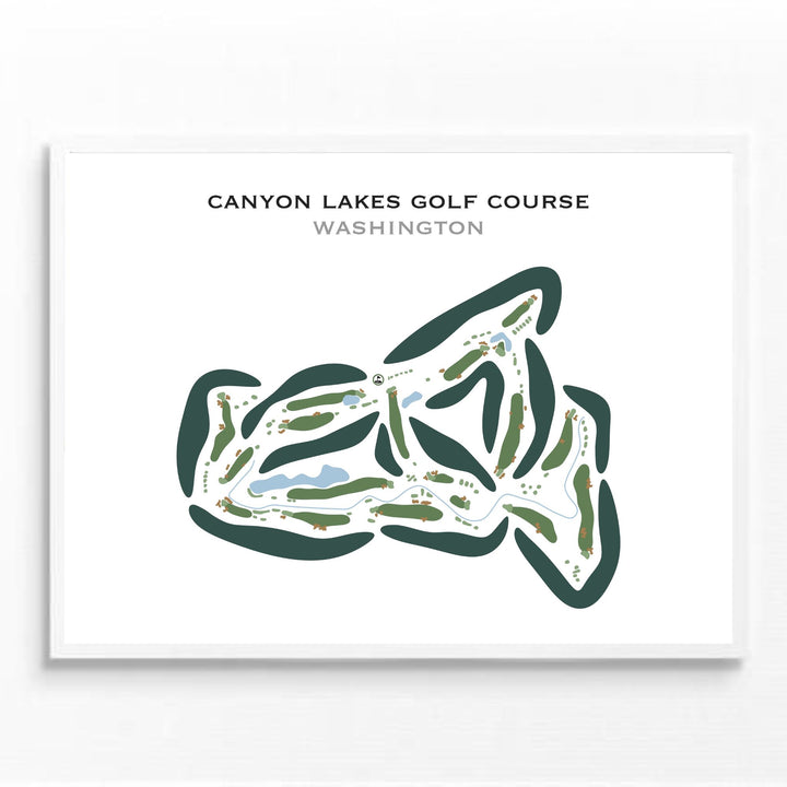 Canyon Lakes Golf Course, Washington - Printed Golf Courses
