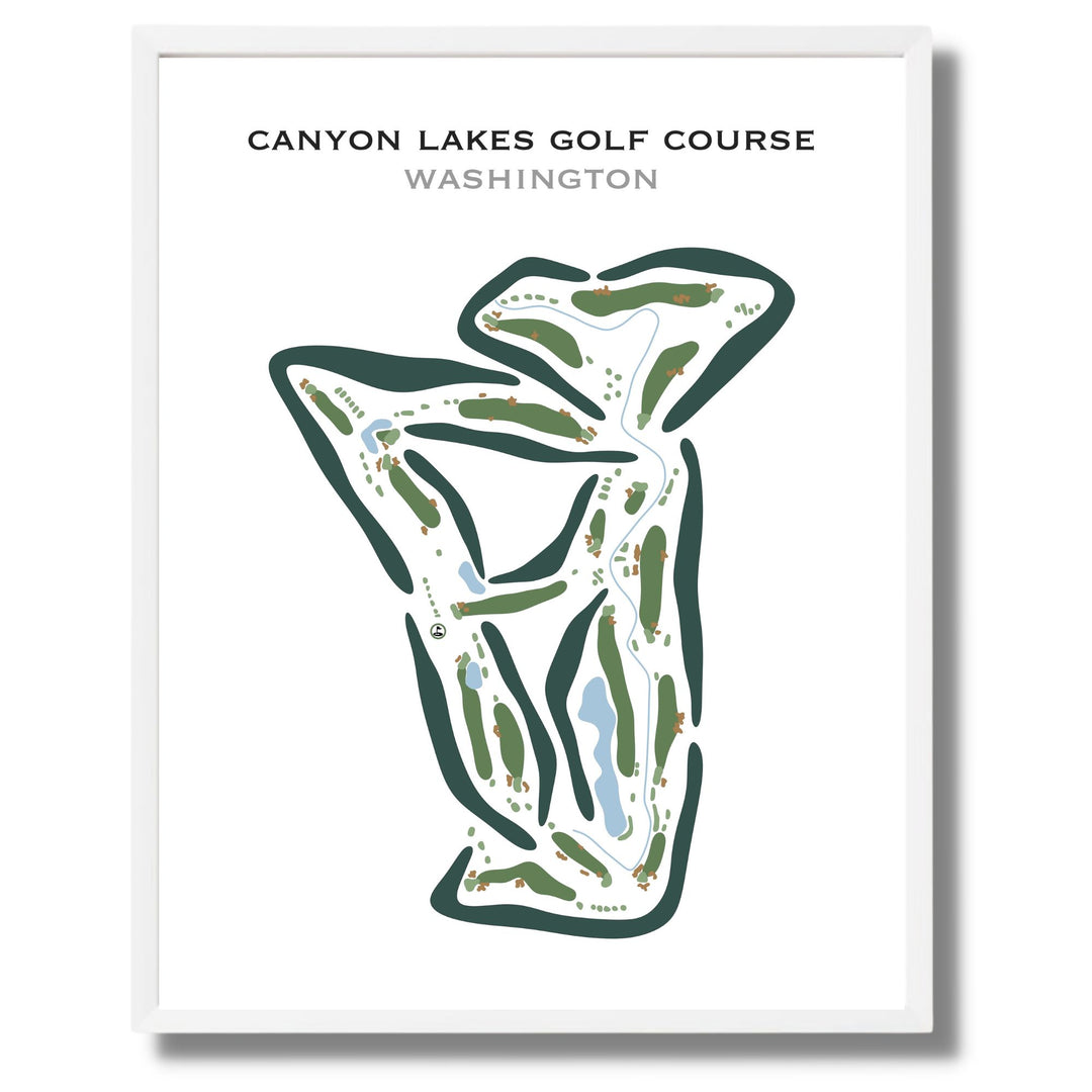 Canyon Lakes Golf Course, Washington - Printed Golf Courses