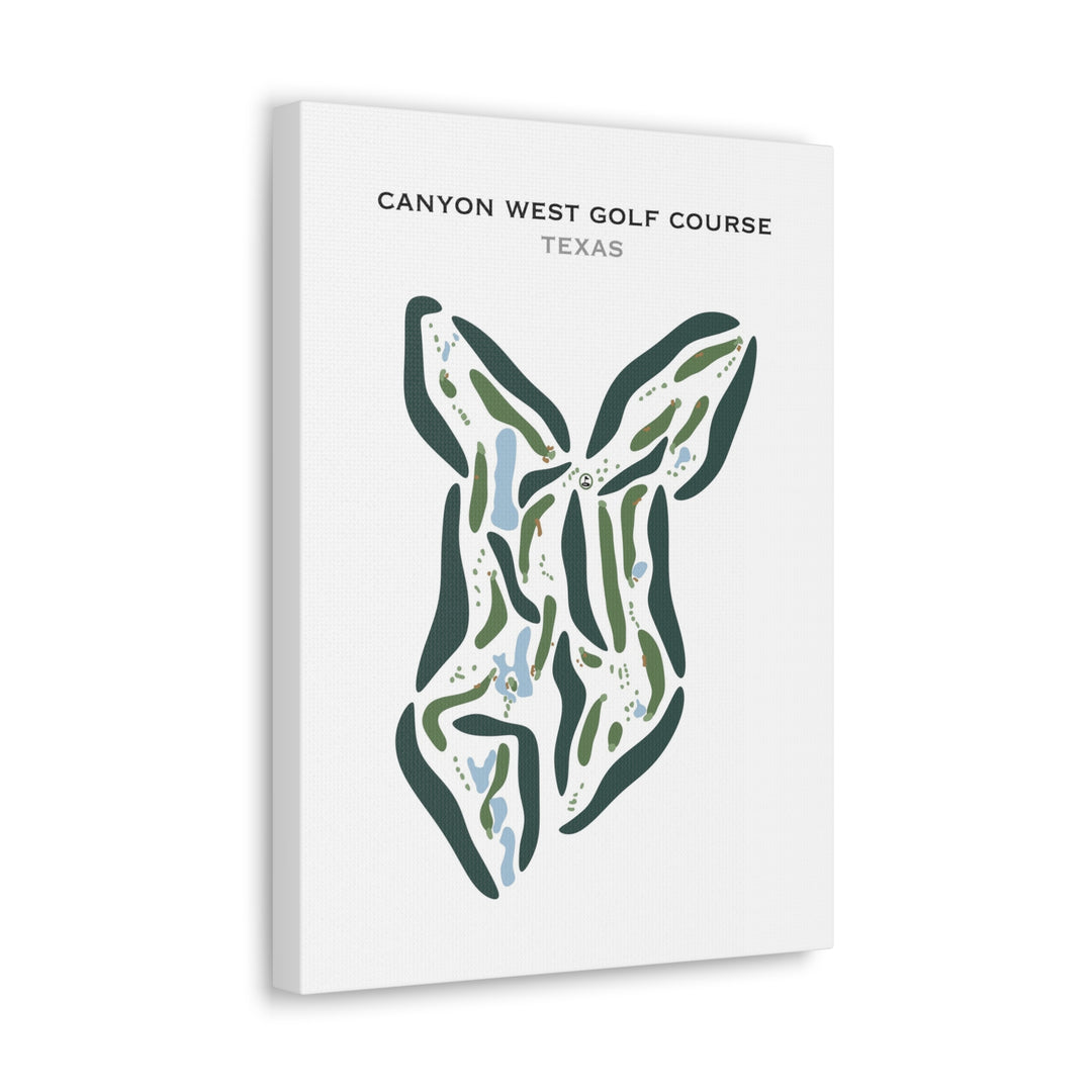 Canyon West Golf Course, Texas - Printed Golf Courses