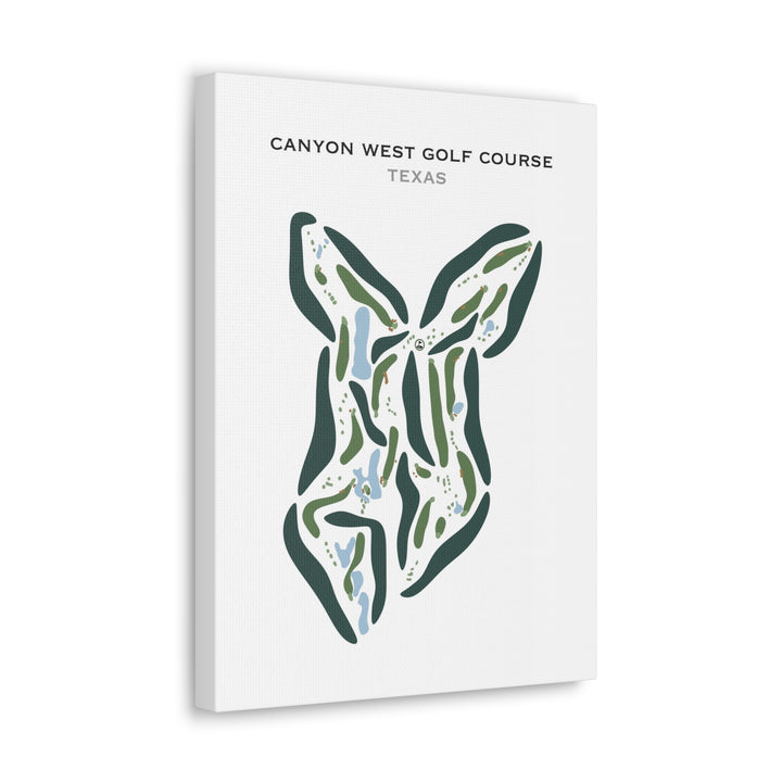 Canyon West Golf Course, Texas - Printed Golf Courses