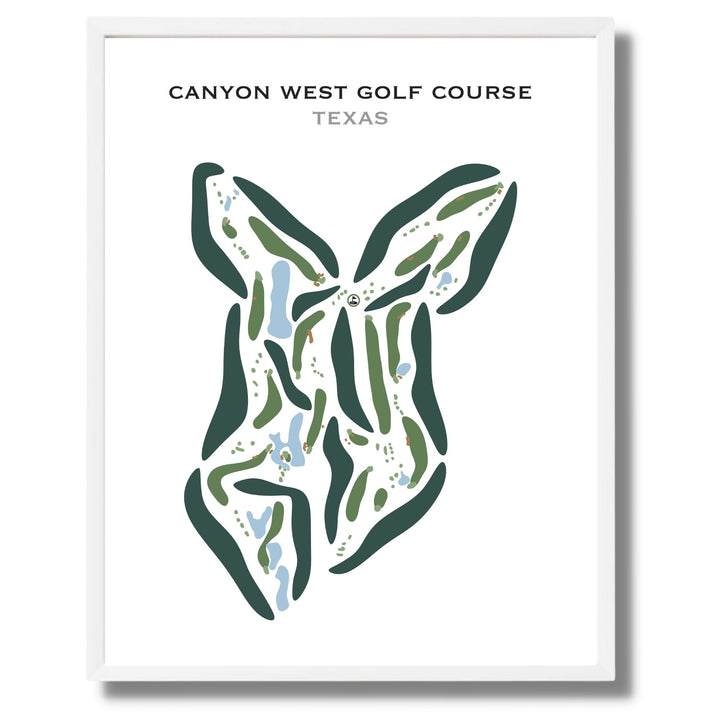 Canyon West Golf Course, Texas - Printed Golf Courses