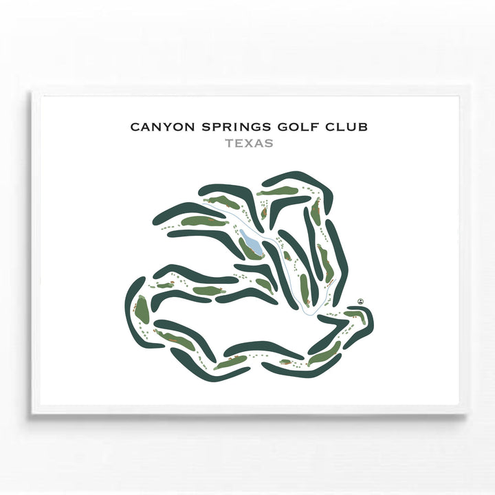 Canyon Springs Golf Club, Texas - Printed Golf Courses