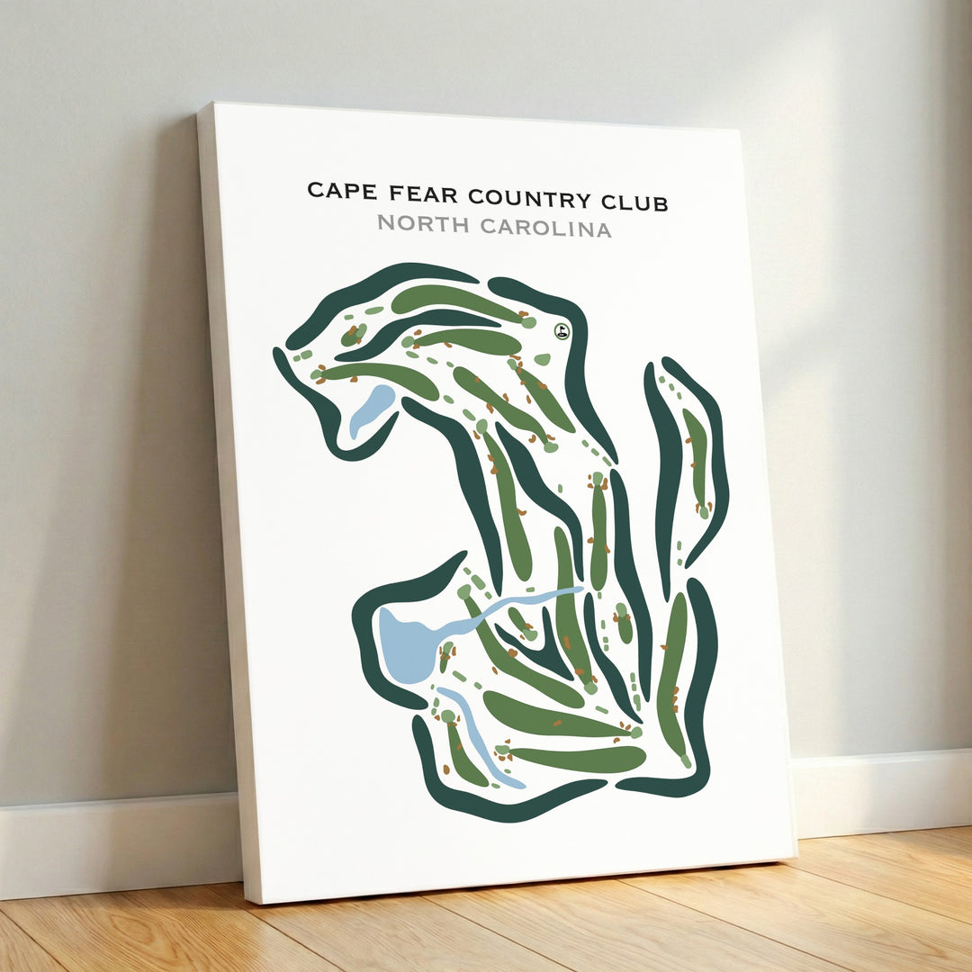 Cape Fear Country Club, North Carolina - Printed Golf Courses