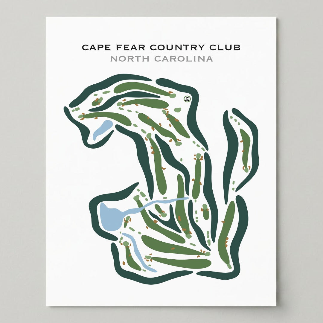 Cape Fear Country Club, North Carolina - Printed Golf Courses
