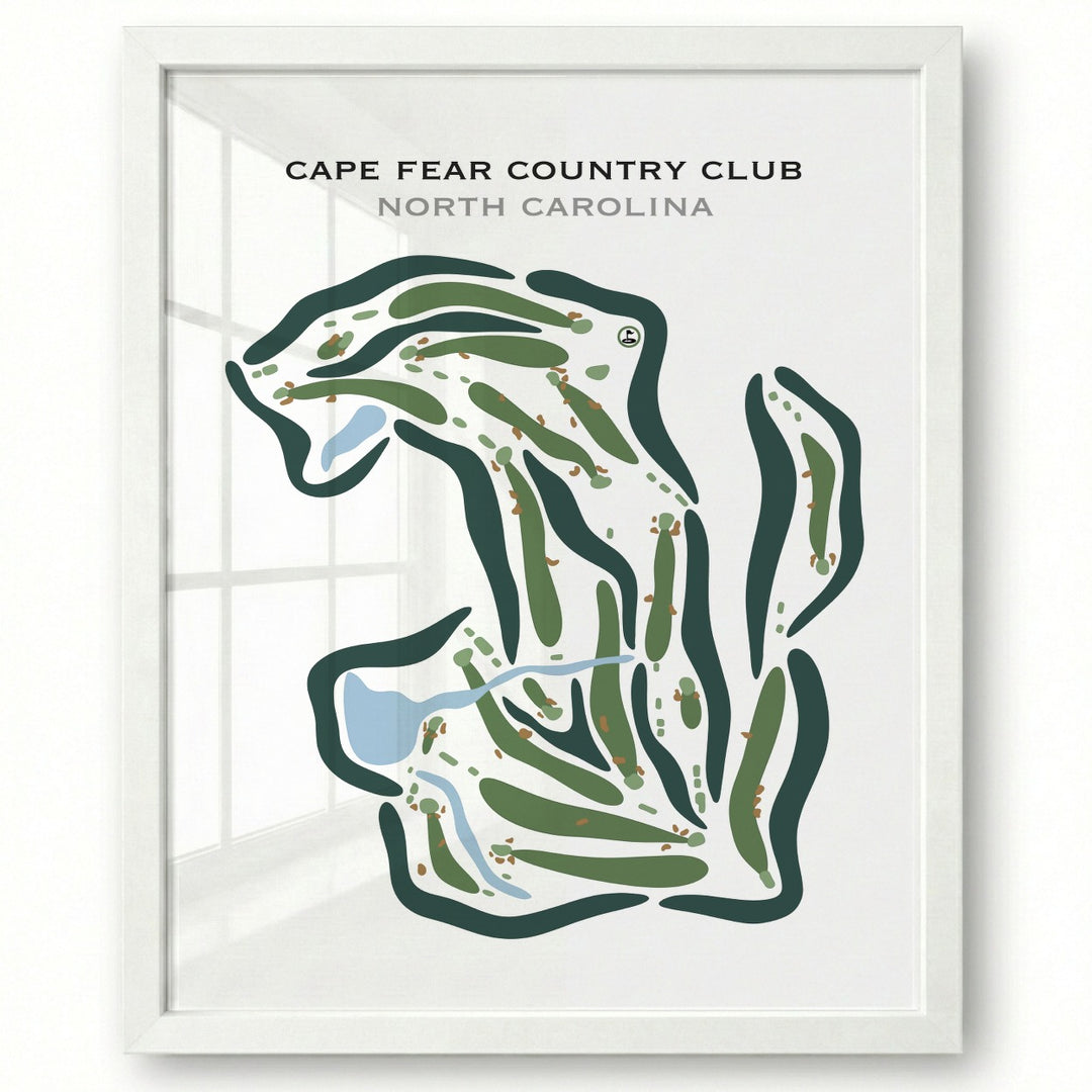 Cape Fear Country Club, North Carolina - Printed Golf Courses