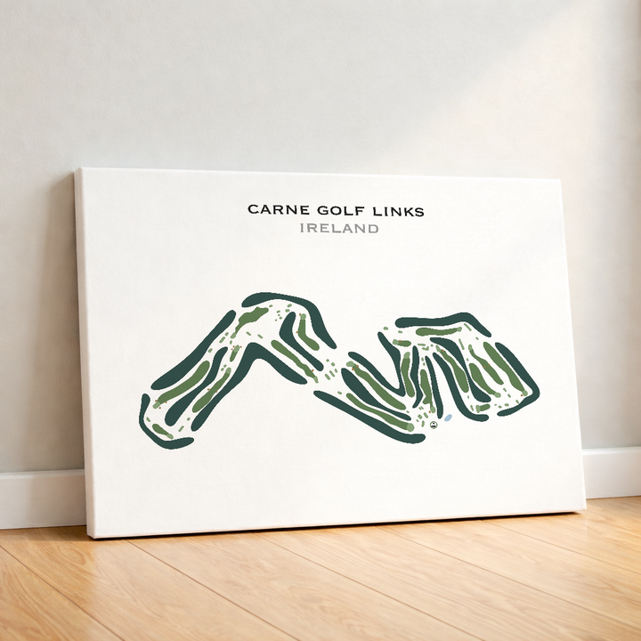Carne Golf Links, Ireland - Printed Golf Course