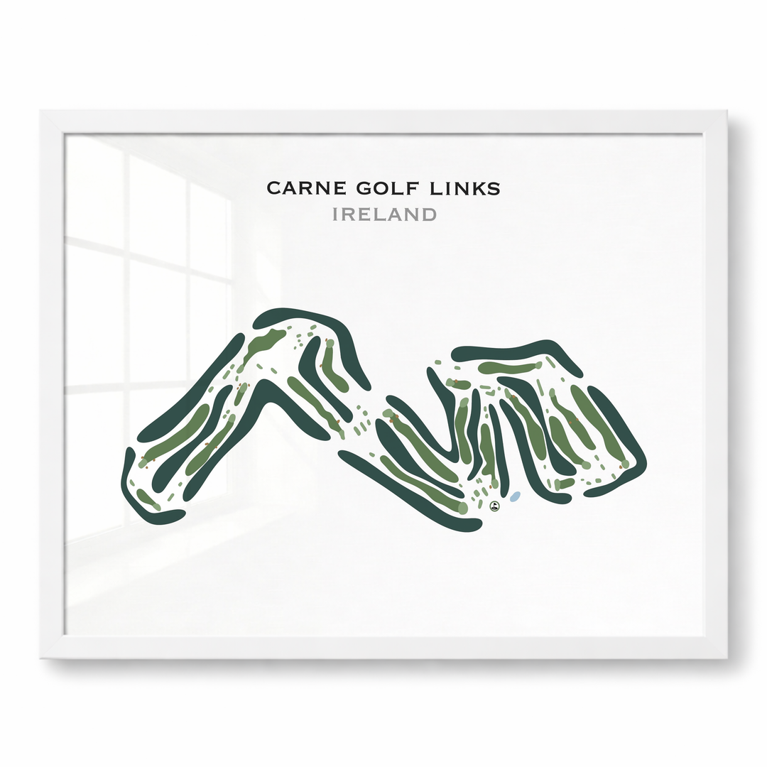 Carne Golf Links, Ireland - Printed Golf Course