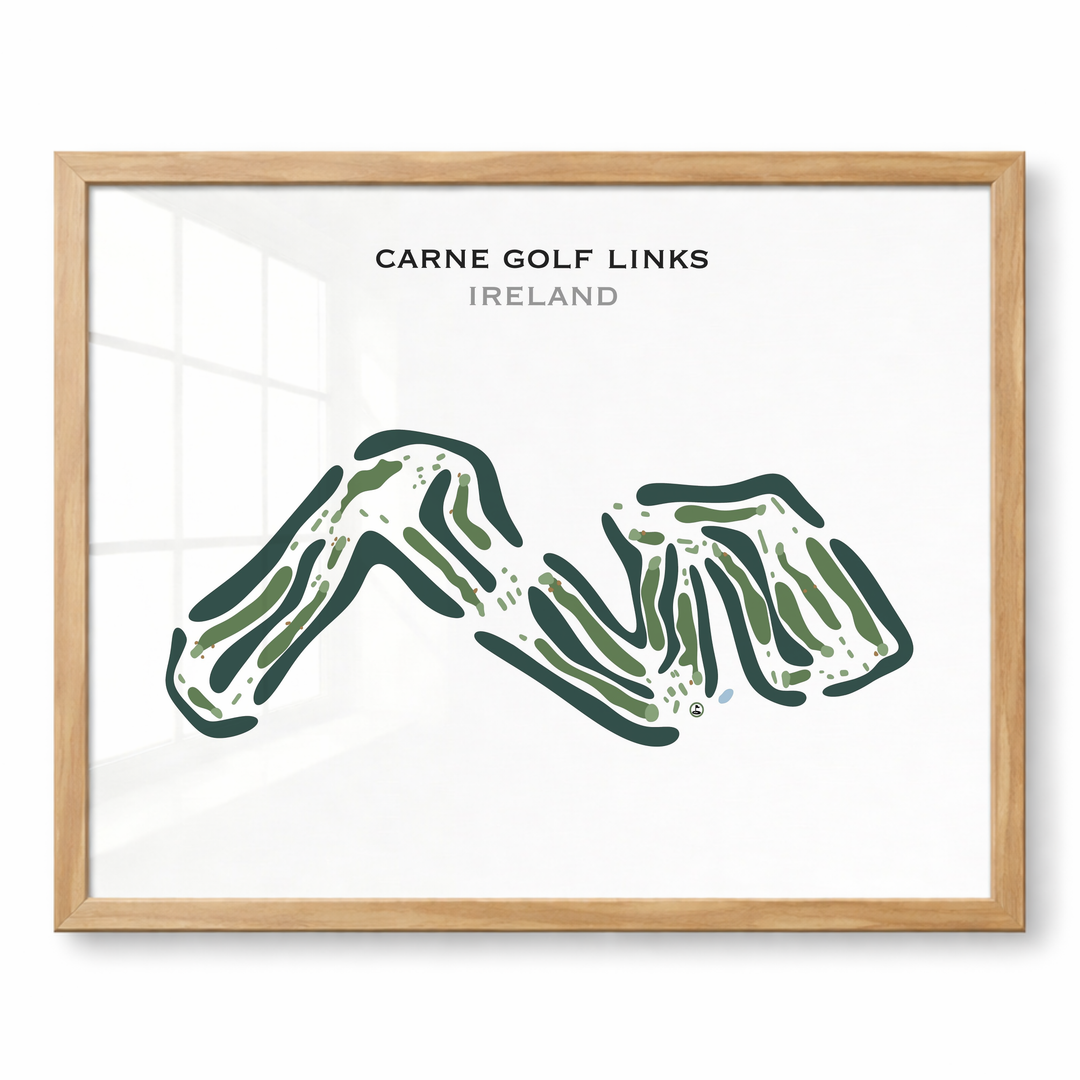 Carne Golf Links, Ireland - Printed Golf Course