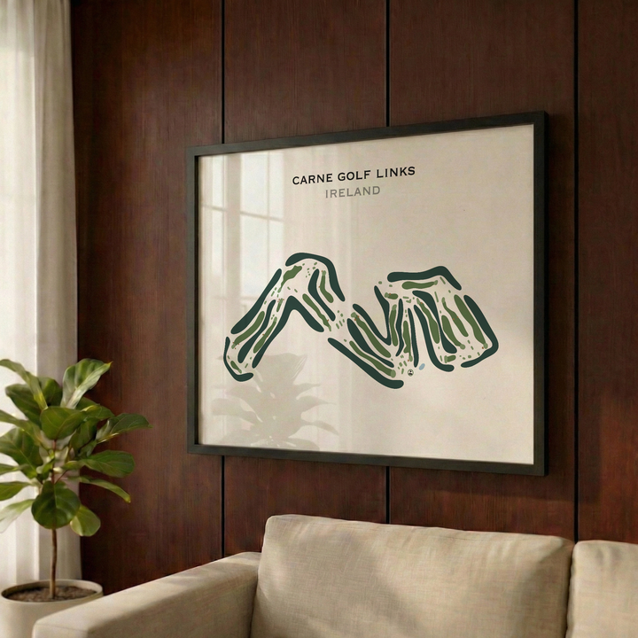 Carne Golf Links, Ireland - Printed Golf Course