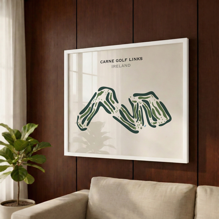 Carne Golf Links, Ireland - Printed Golf Course