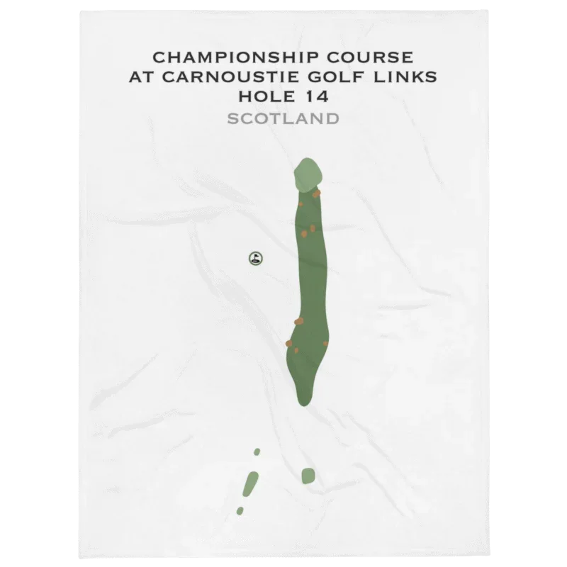 Championship Course at Carnoustie Golf Links Hole 14, Scotland - Printed Golf Courses