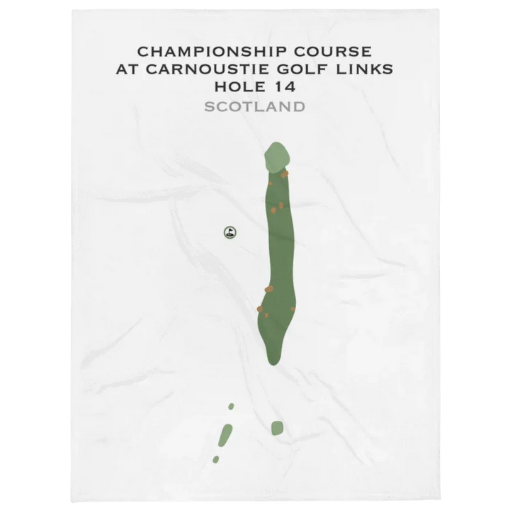 Championship Course at Carnoustie Golf Links Hole 14, Scotland - Printed Golf Courses