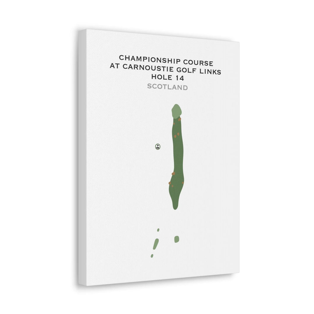 Championship Course at Carnoustie Golf Links Hole 14, Scotland - Printed Golf Courses