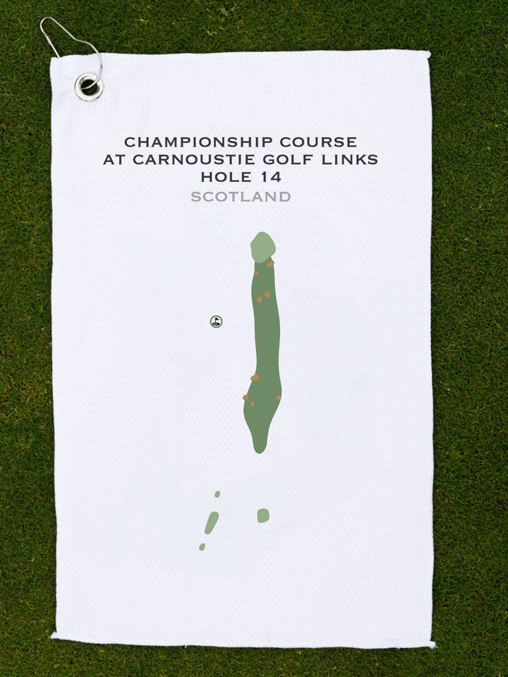 Championship Course at Carnoustie Golf Links Hole 14, Scotland - Printed Golf Courses