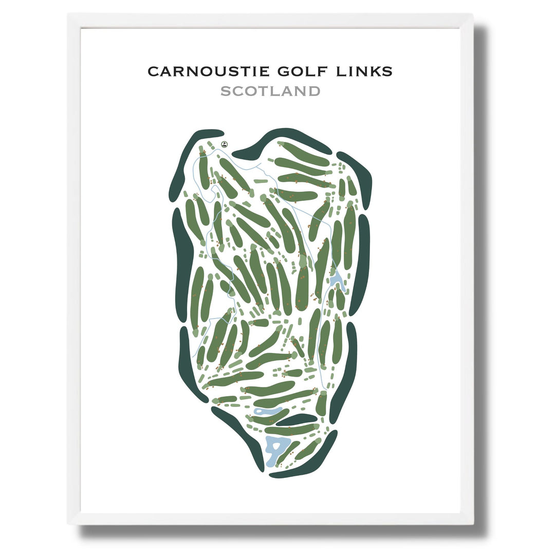 Carnoustie Golf Links, Scotland - Printed Golf Courses