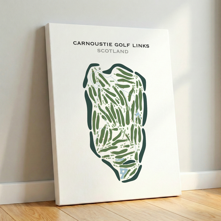Carnoustie Golf Links, Scotland - Printed Golf Courses