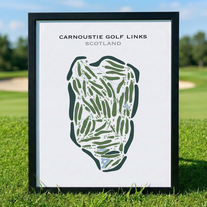 Carnoustie Golf Links, Scotland - Printed Golf Courses