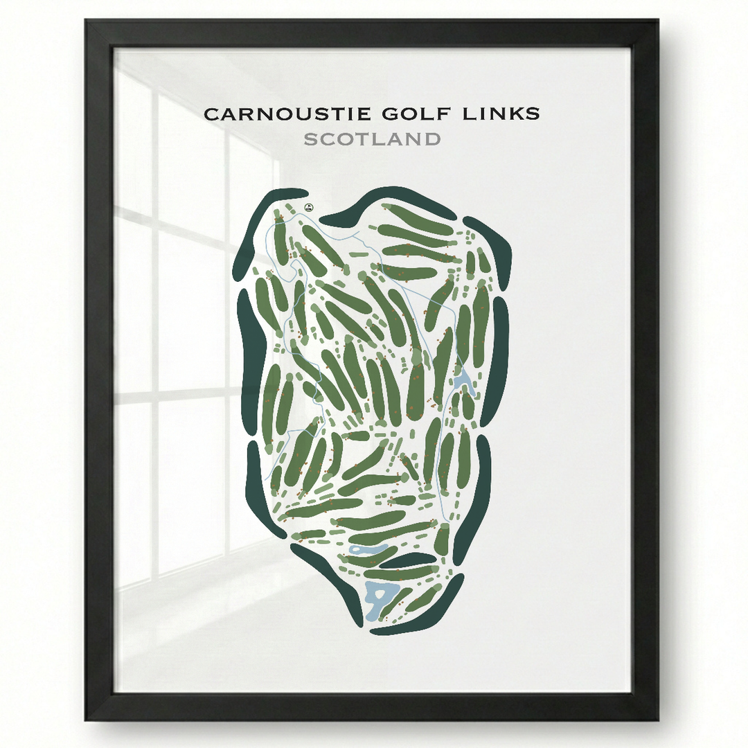 Carnoustie Golf Links, Scotland - Printed Golf Courses