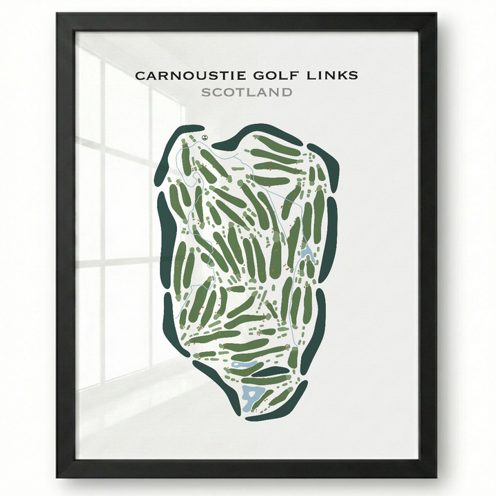 Carnoustie Golf Links, Scotland - Printed Golf Courses
