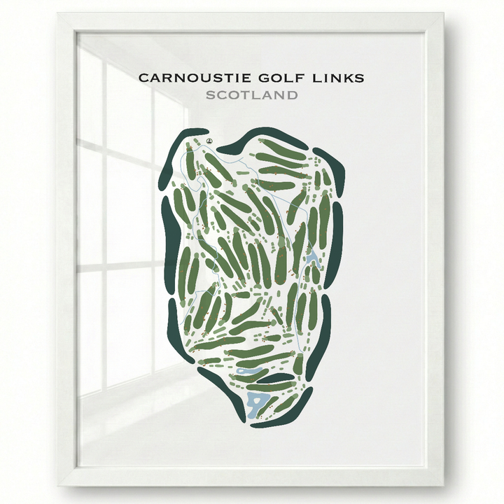 Carnoustie Golf Links, Scotland - Printed Golf Courses