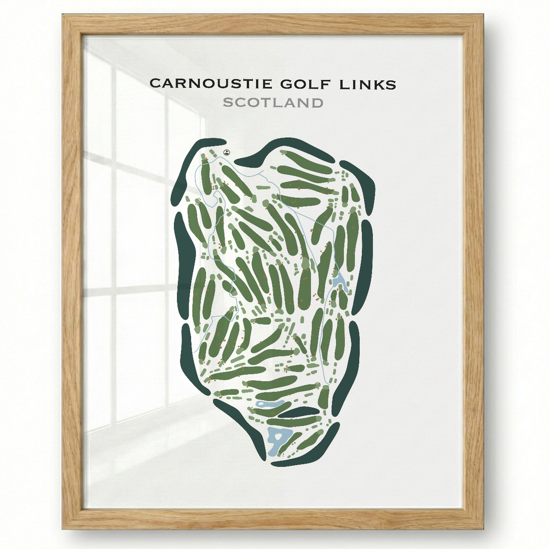 Carnoustie Golf Links, Scotland - Printed Golf Courses