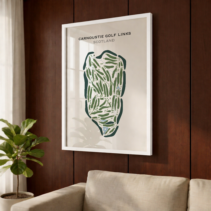 Carnoustie Golf Links, Scotland - Printed Golf Courses