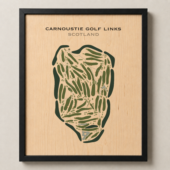 Carnoustie Golf Links, Scotland - Printed Golf Courses